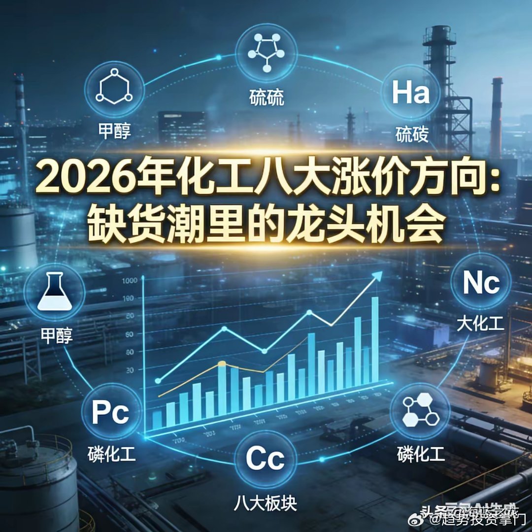 2026化工迎缺货涨价潮，八大板块机会集中。受伊朗出口受限、新能源与地产需求爆发