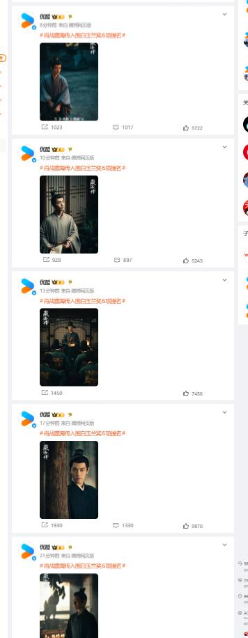 优酷急疯了 咋这么好笑，优酷一口气发了十几条肖战《藏海传》剧照！ 