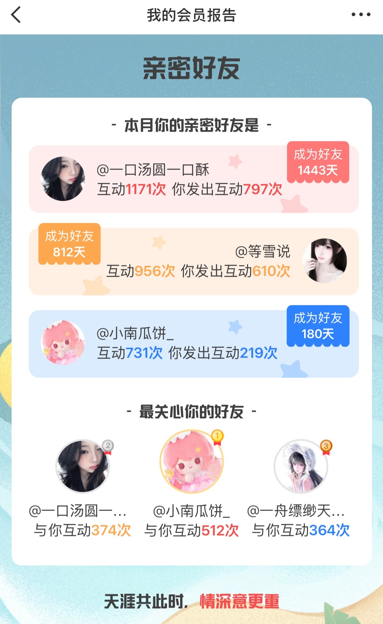 爱你们呀