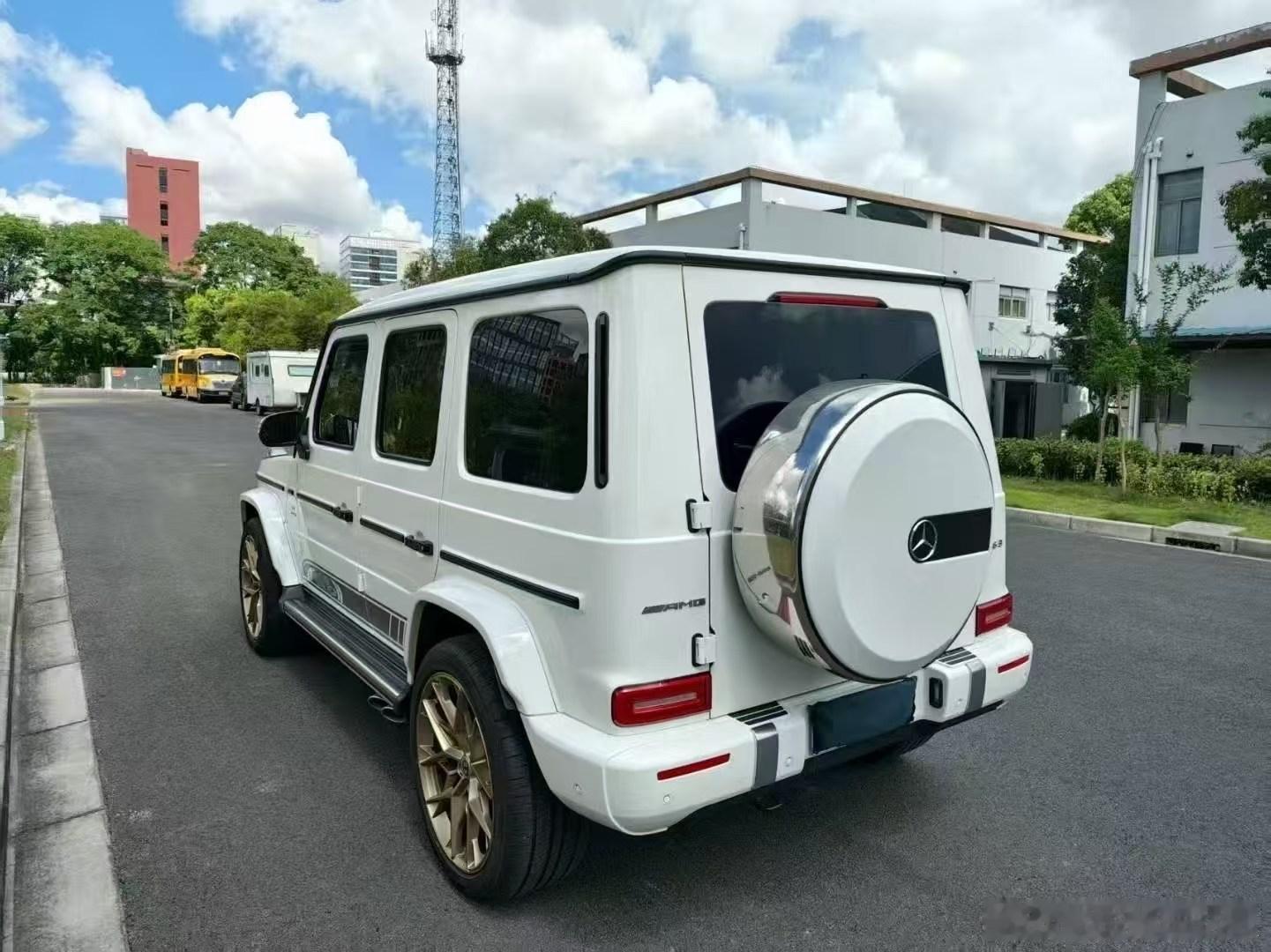奔驰G63 AMG 白外红内，升级HRE轮毂 ​​​