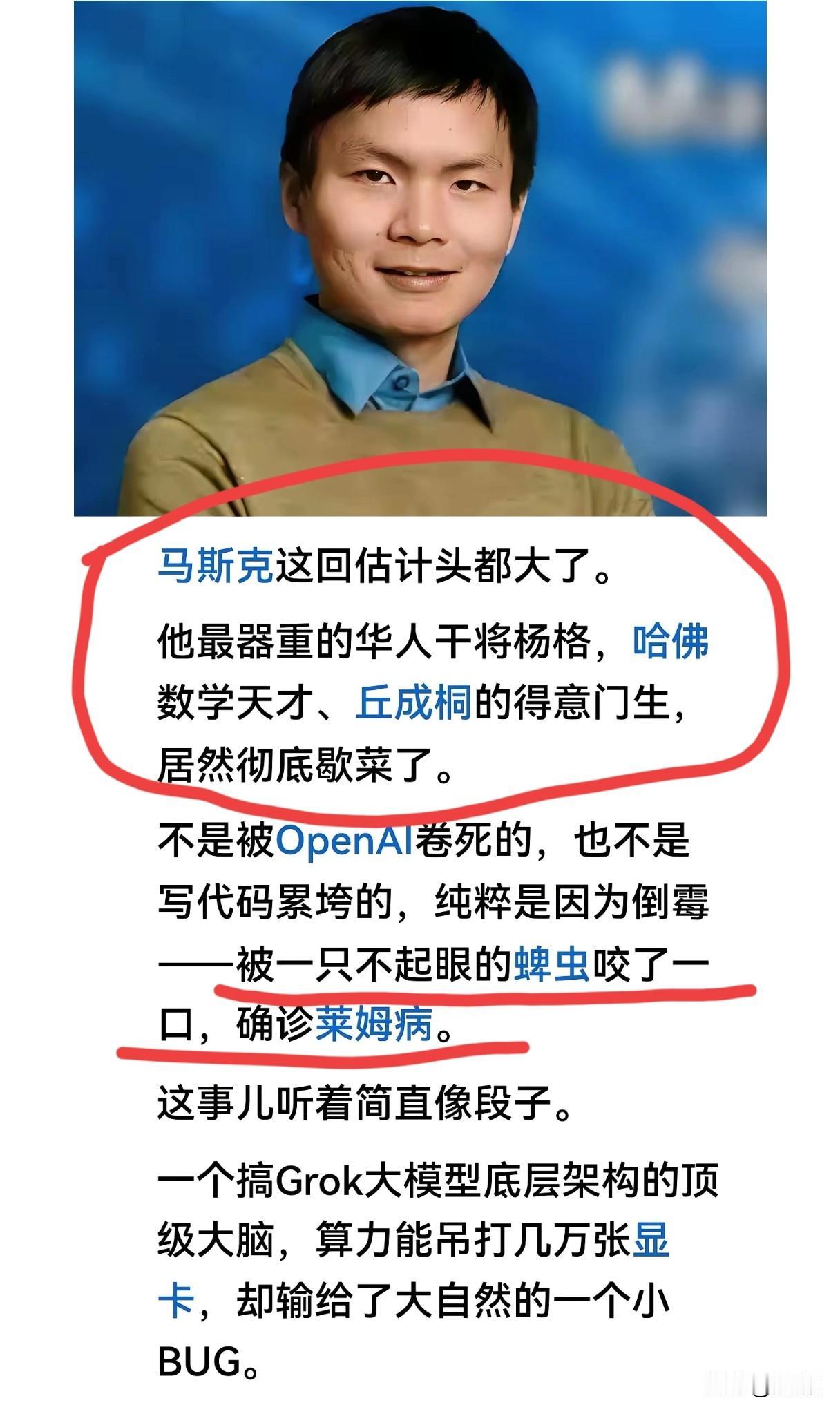 天呐，中国顶尖数学天才，
还是马斯克核心算法的“王牌选手”，居然被打着国际交流幌