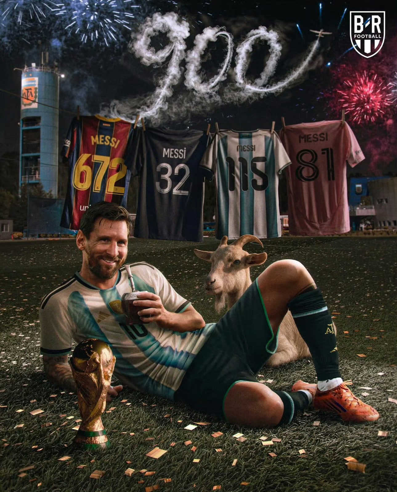 炸裂！梅西900球分布：巴萨672球居首，迈阿密81球，巴黎最少美冠杯1/8决赛