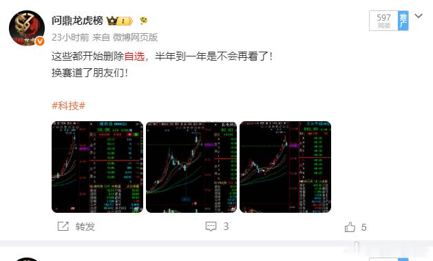 朋友们做天说的深科技，长电科技，等都删除自选，是不是今天都大跌了！科技