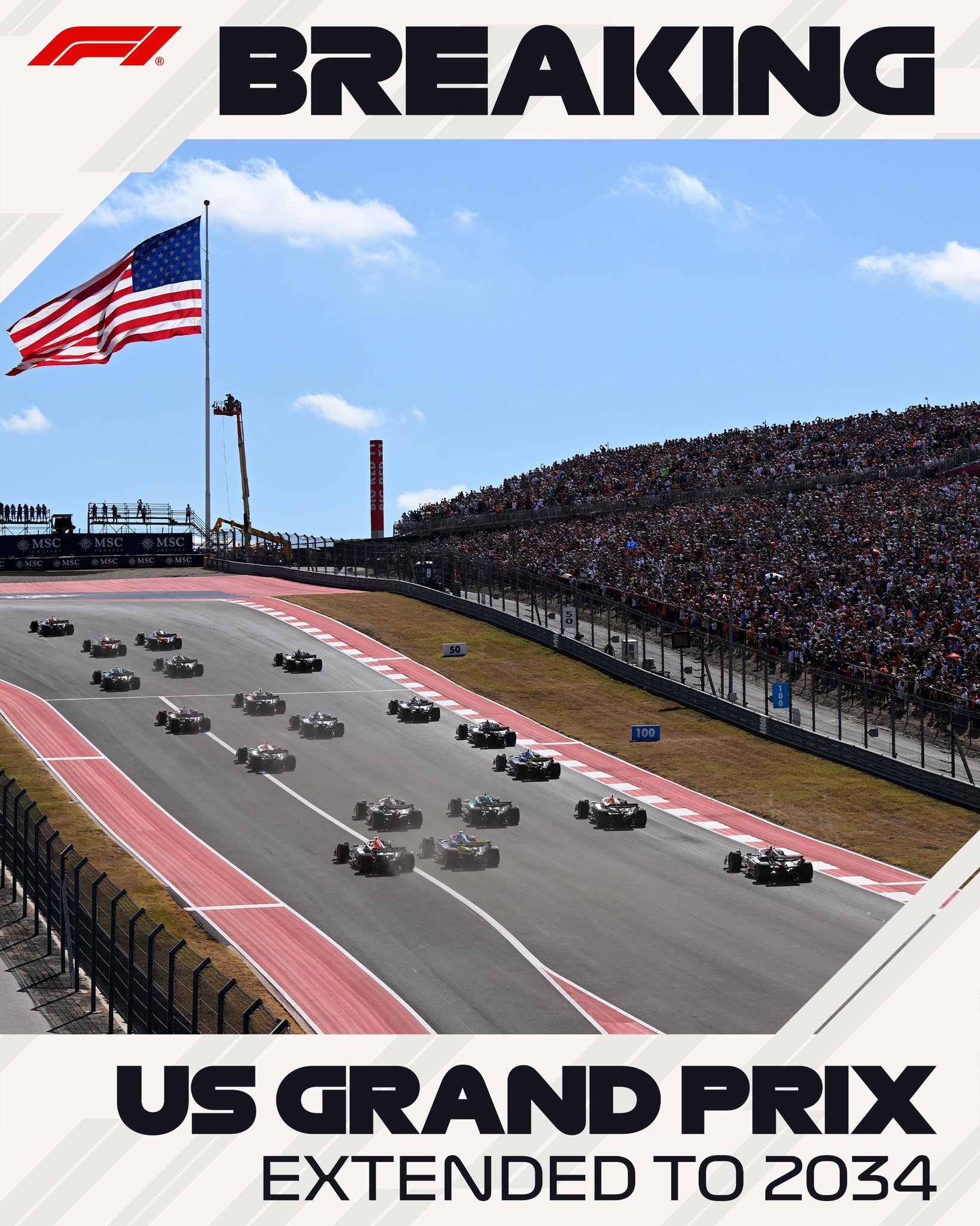 官方：美国大奖赛和F1续约至2034赛季F12025F1美国大奖赛 ​​​