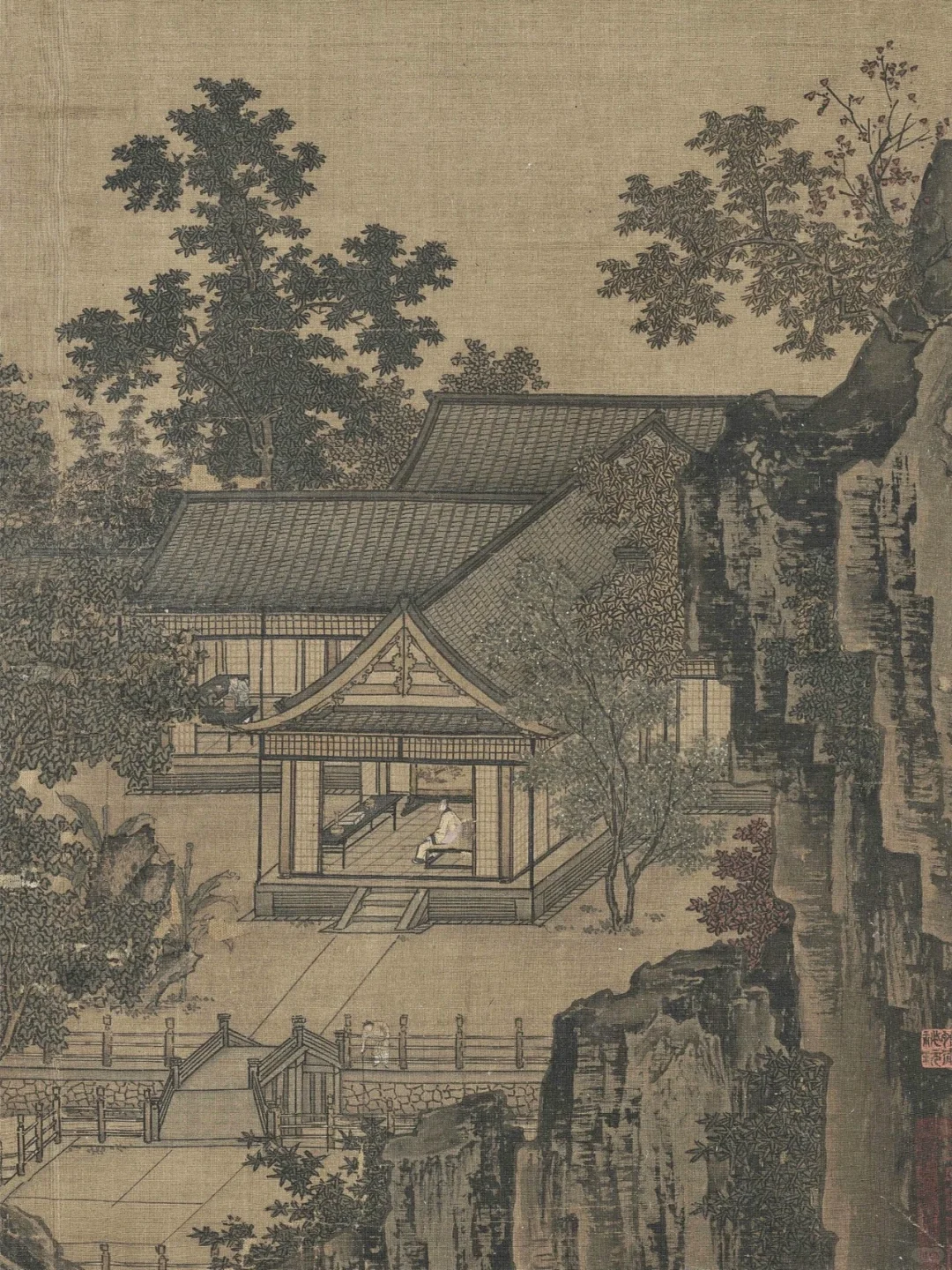 300幅传世名画刘松年《四景山水图》