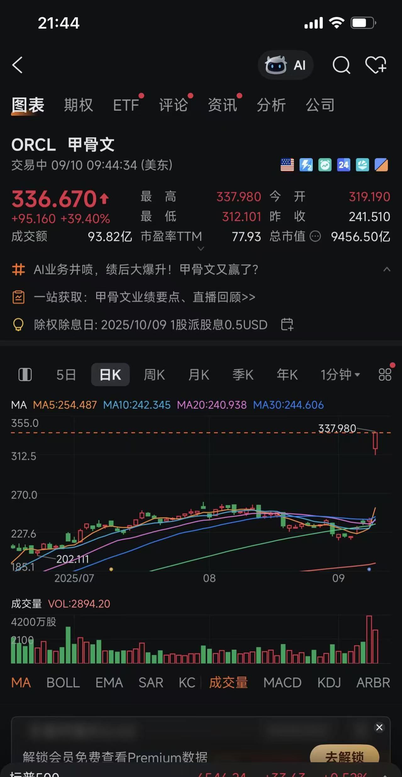 说A股，看看美股真疯狂，算力+