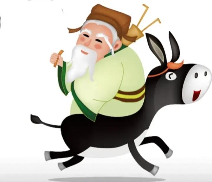 张果老，倒骑驴，
众人心里有个迷，
为何不换高头马，
………？

上联：视观天下