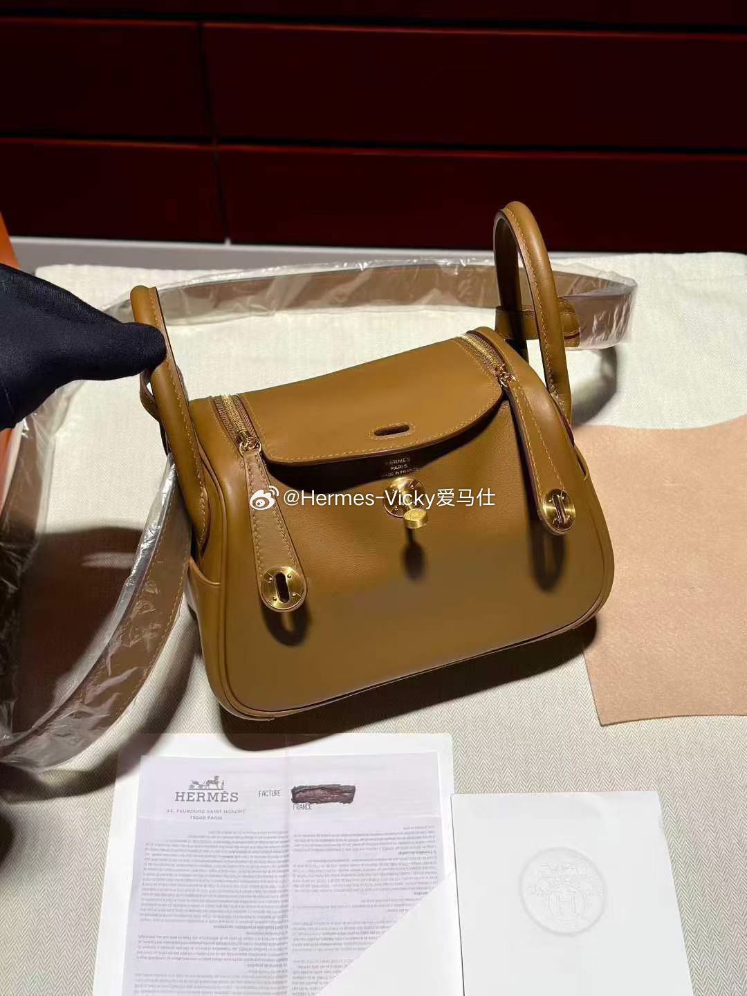 Mini Lindy 19 Swift 3G栗子色 金扣 爱马仕hermes
