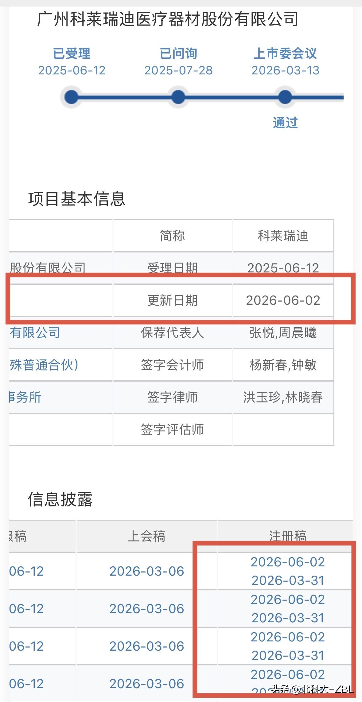 科莱瑞迪更新注册文件，预计下周一发行

前一篇微头条我还在说，祺龙海洋、龙鑫智能