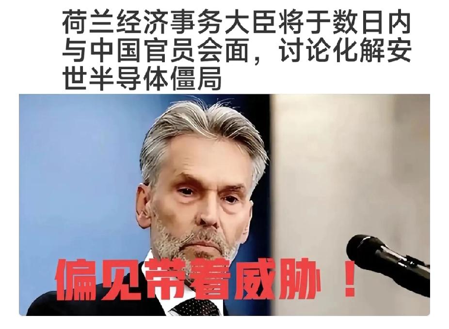 荷兰经济大臣表示：安世科技这事儿已经上升到国家层面了。中国也需要这些芯片，不能各