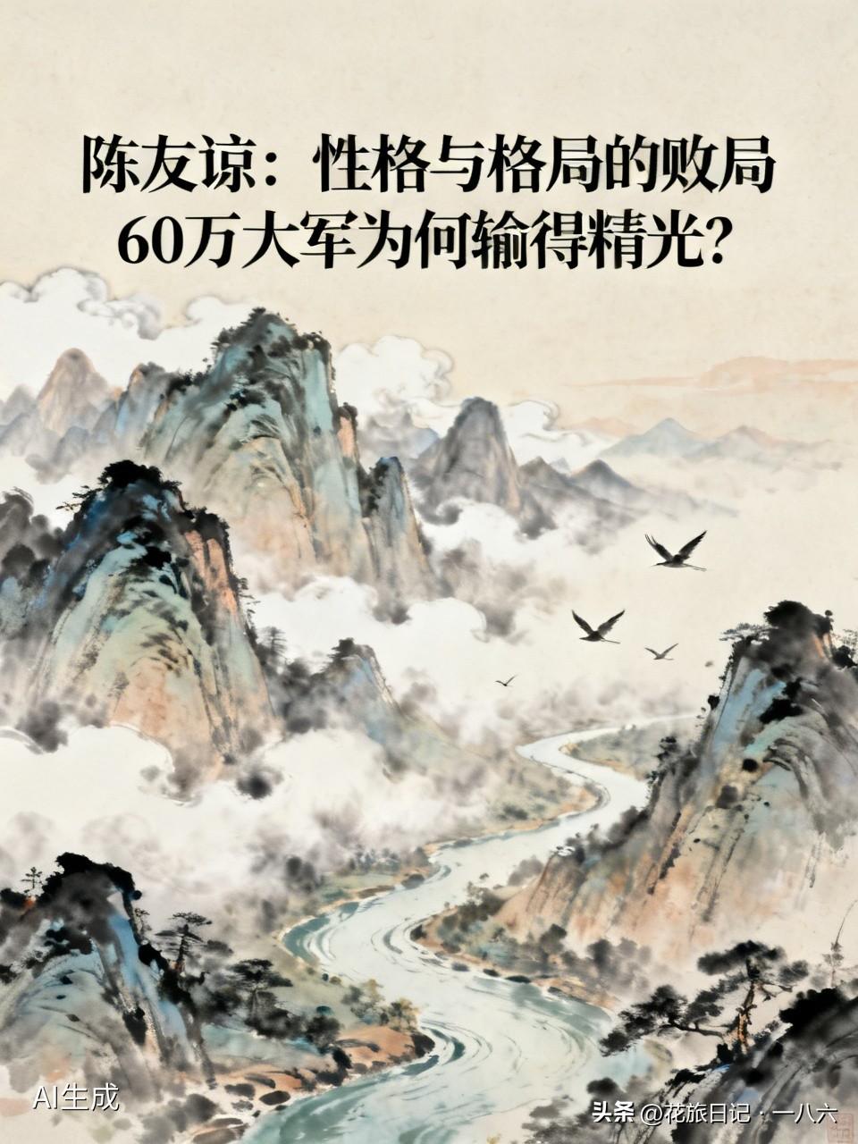 60万大军，地盘碾压朱元璋，陈友亮这副天胡牌，是怎么打烂的？

很多人以为他输在