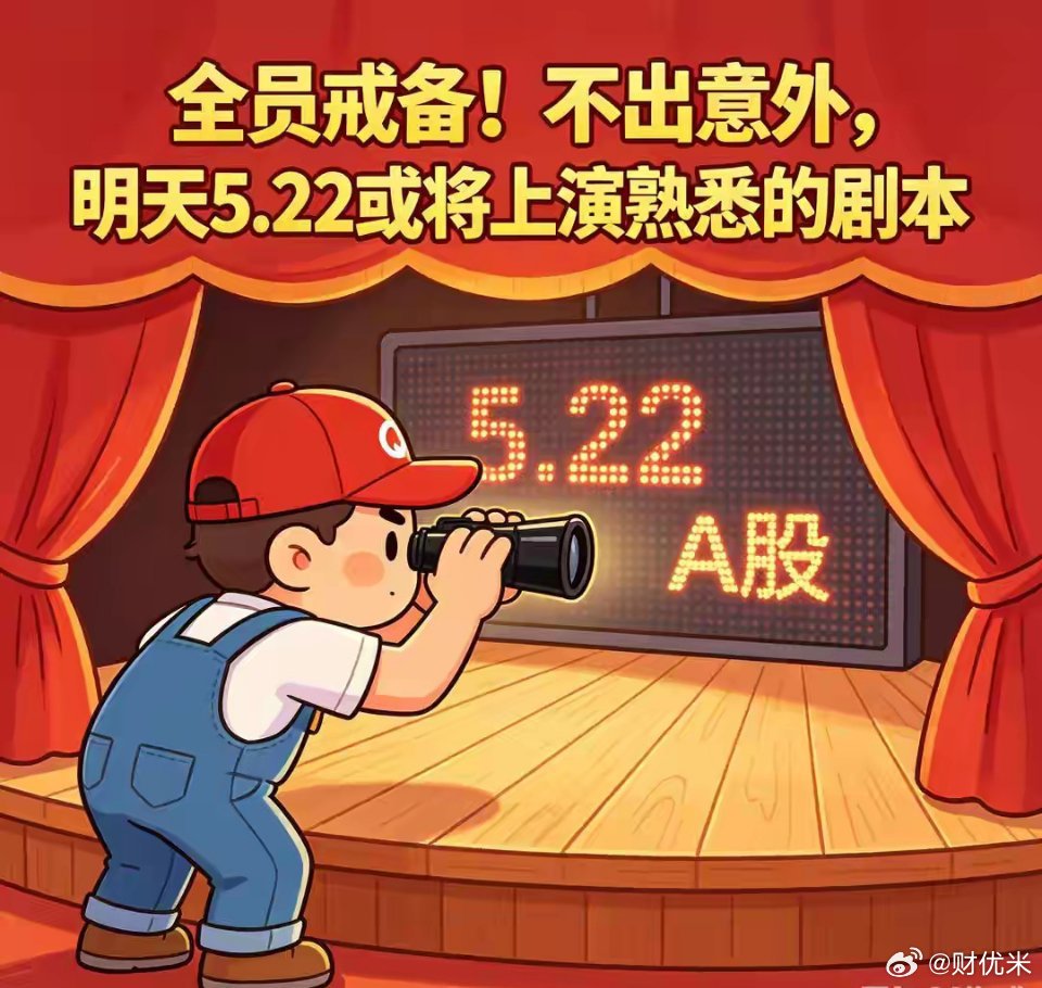 全员戒备！不出意外，明天5.22或将上演熟悉的剧本今天（5月21日）A股这波午后