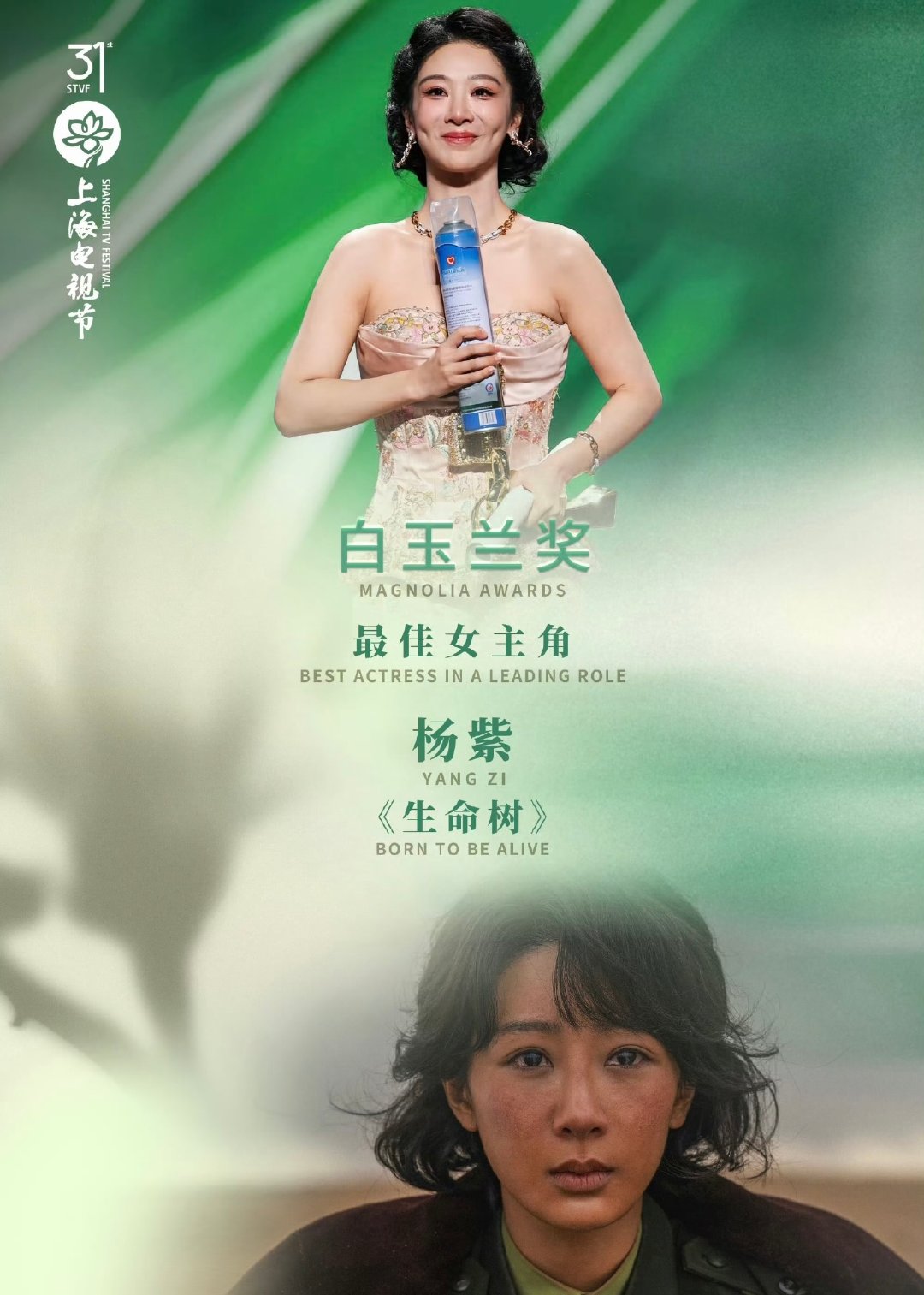 白玉兰是杨紫第一次拿奖杨紫演技好，其实早就该拿奖了 