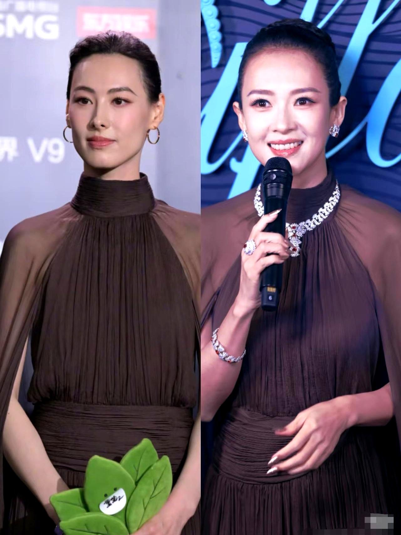 原来真的会有一种情况：首饰越多，反而越显得多余。
梁洛施这次就很有这种感觉，明明