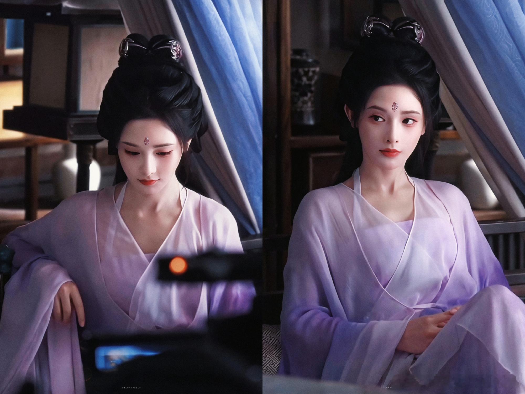 彭小苒新剧卧榻躺听取妈声一片 眉眼之间都散发着慵懒，妥妥的钓系美人 ​​​