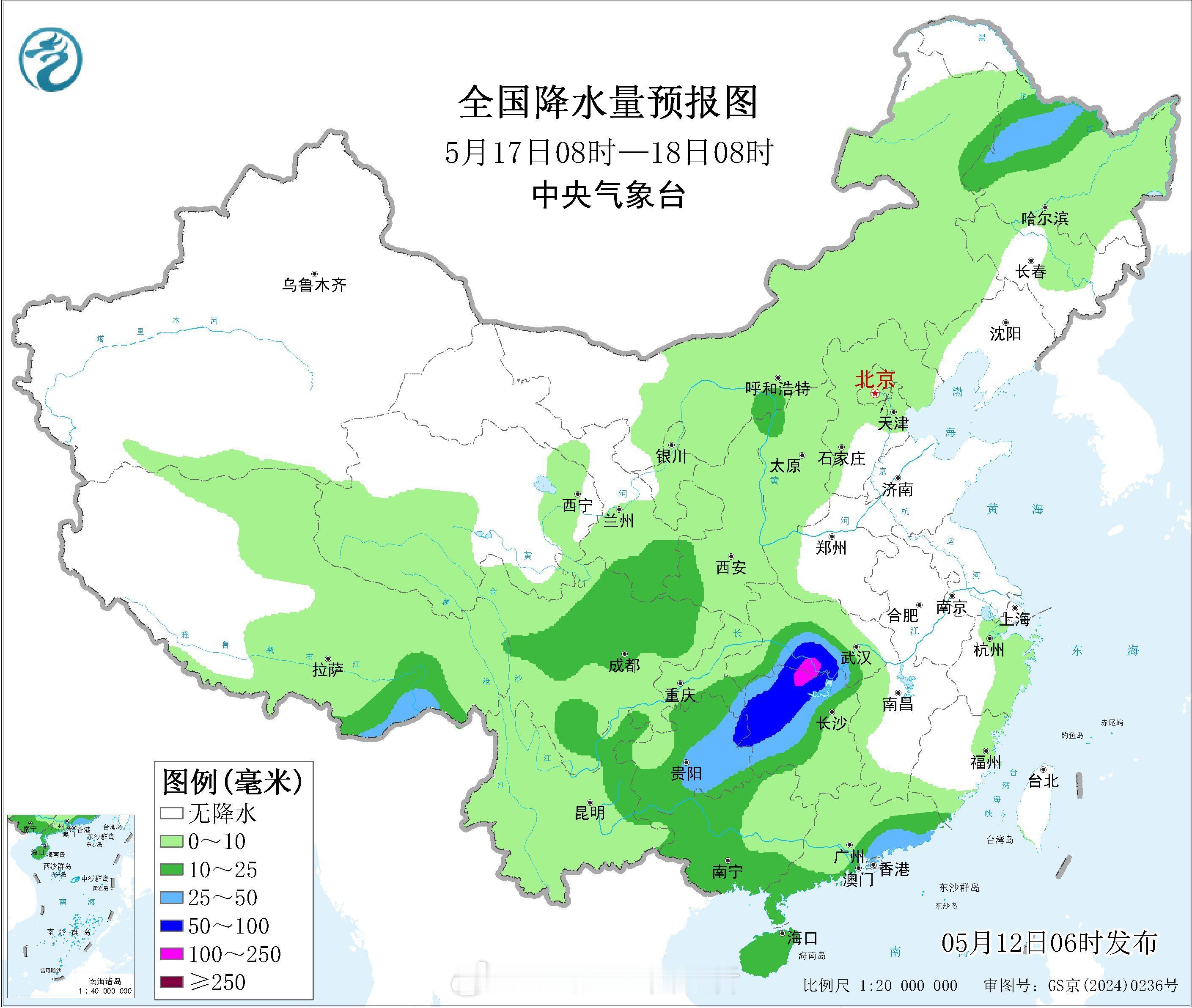 气象观察团 本周后期的阻塞高压形势维持，西侧低空有暖湿气流北上（不过有所调弱），