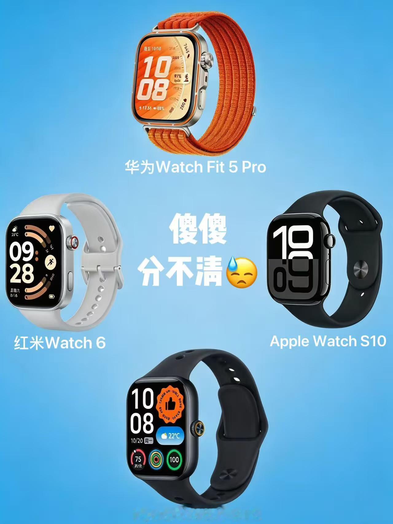 傻傻分不清......
果然，不管是机圈还是表圈，摸着苹果过河已经成为大家的共识