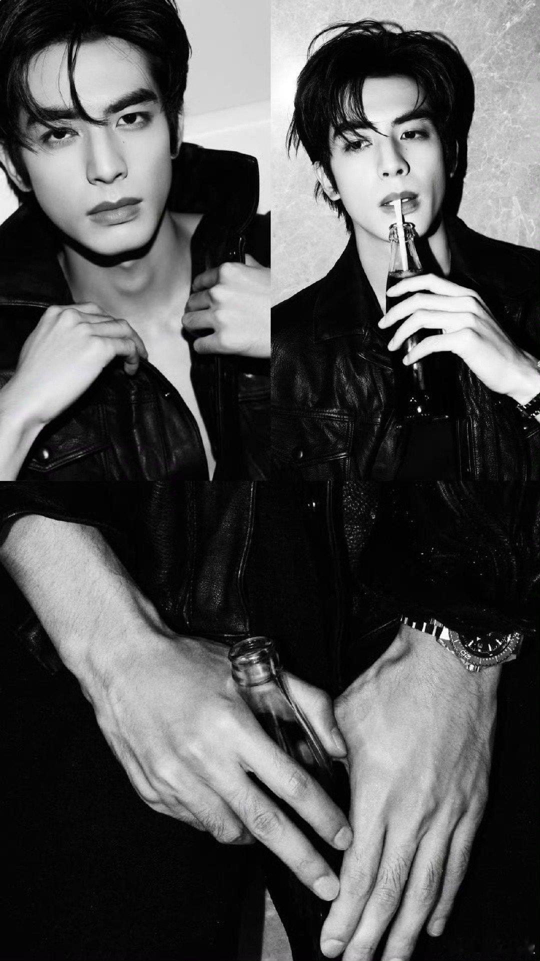 这居然是宋威龙的临场发挥 谁看了不说一句老天爷追着喂饭！黑皮夹克配冷感眼神，松弛