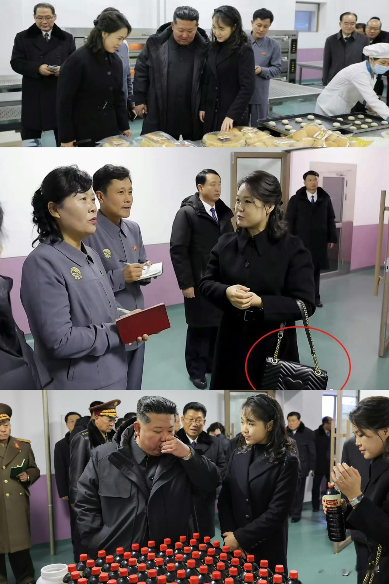 司令官携妻女出席场所竣工仪式，夫人古驰名包抢眼！他们一家三口，在众人的拥护下有说