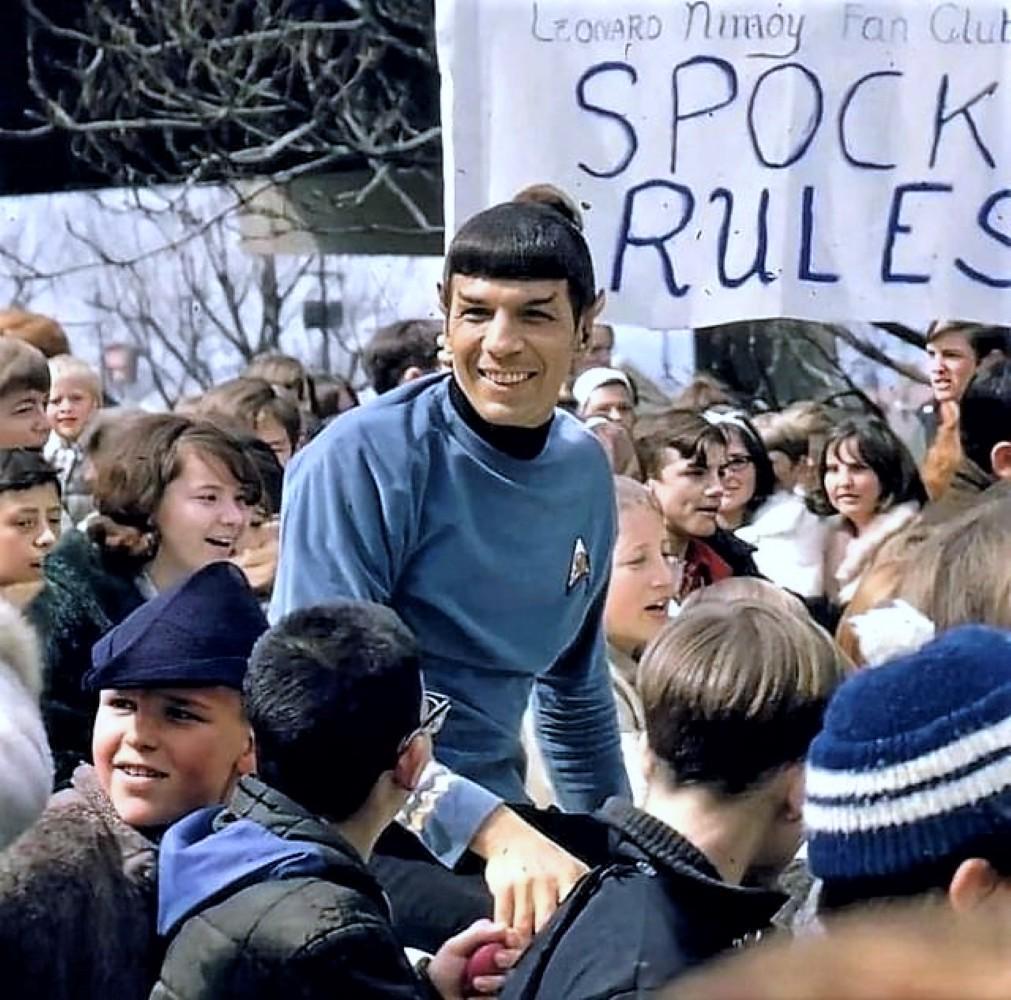 1968年，Leonard Nimoy（星际迷航系列史波克扮演者）个人见面会。 