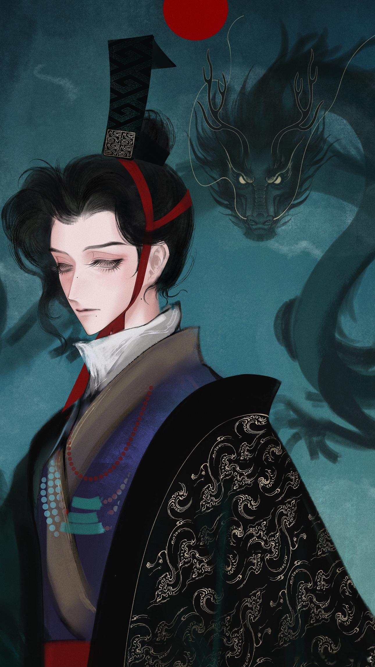 画了两个小时的龙最后看起来像鸡毛掸子我好迷茫………… ​​​