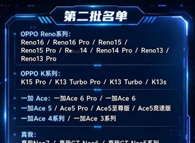 ColorOS 17名单出了！一加15已偷跑，你的OPPO系手机在第几批？