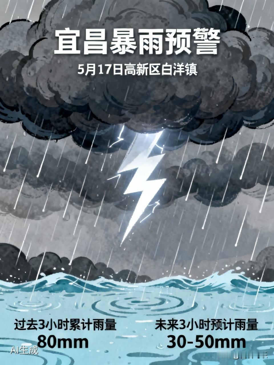 宜昌这雨下得可太夸张了！5月17日，气象台预警信号一路从黄色升级到橙色，最后直接