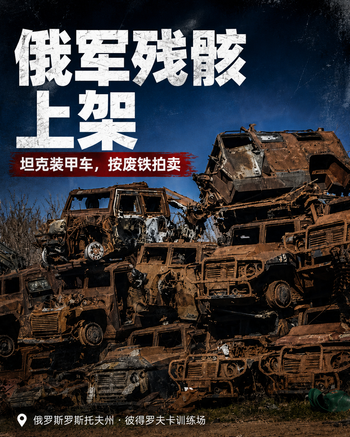俄罗斯开始公开拍卖一批报废军事装备，引发外界关注。据公开信息，这批装备将在俄罗斯