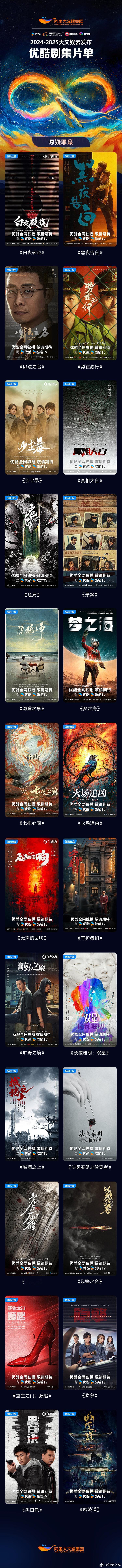#优酷古偶现偶双开花# 不会还有人没看过2025优酷年度片单吧[憧憬]这简直就是