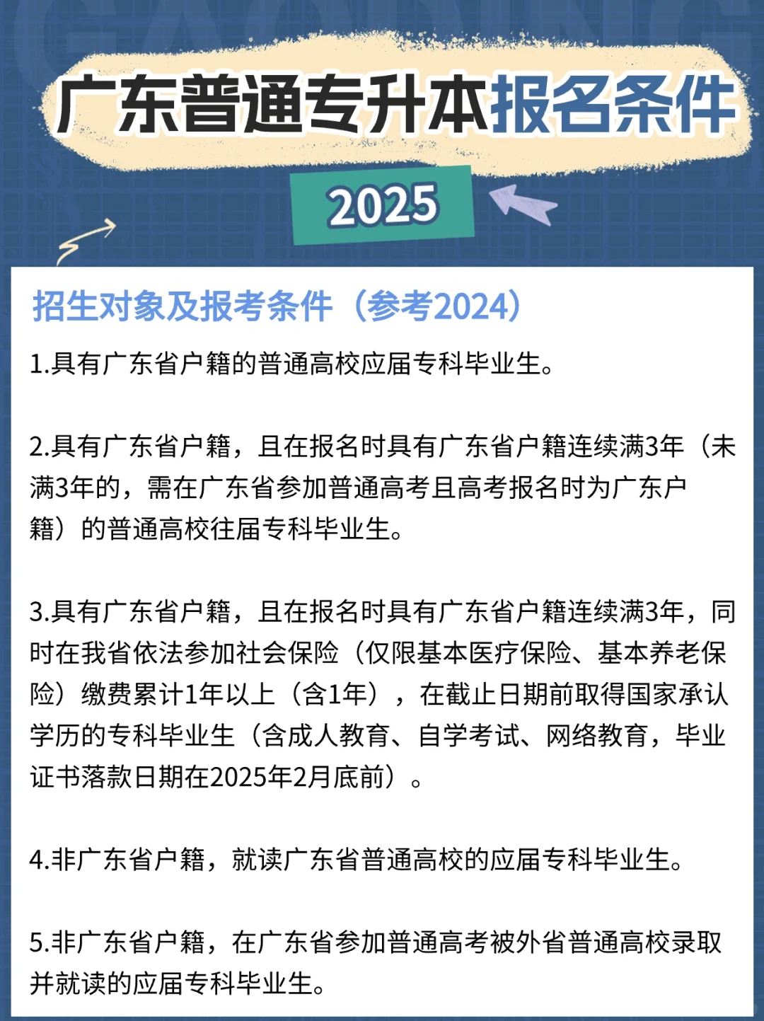 广东普通专升本报名条件