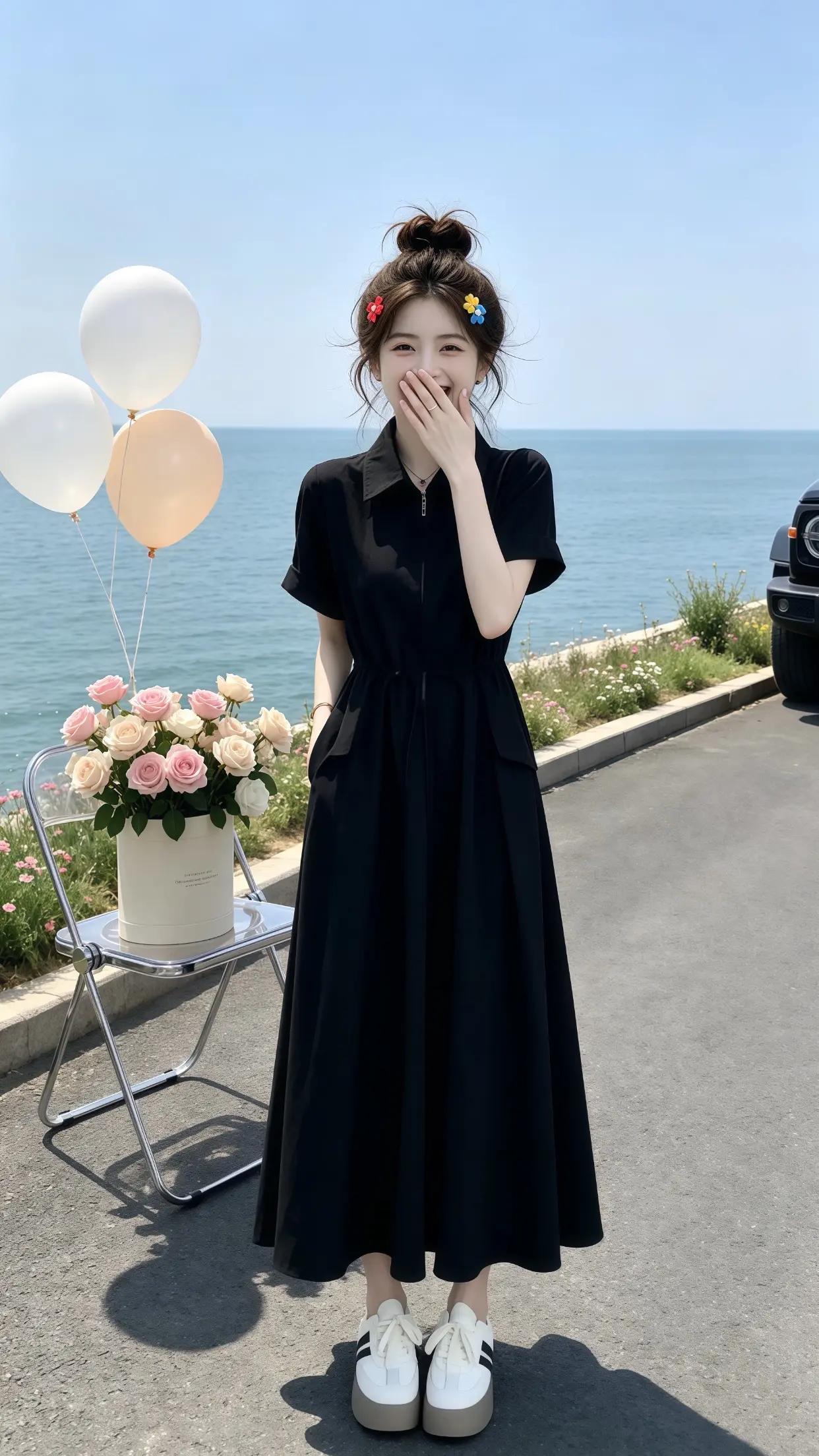显瘦气质简约纯色连衣裙 显瘦又高级的连衣裙 永不过时的黑色连衣裙 大女主穿搭封神