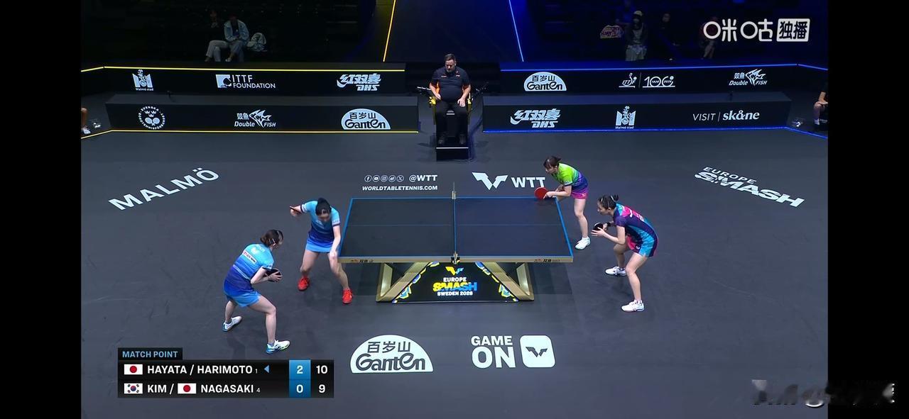 张本美和/早田希娜🇯🇵3-0长崎美柚🇯🇵/金娜英🇰🇷【11-6，11