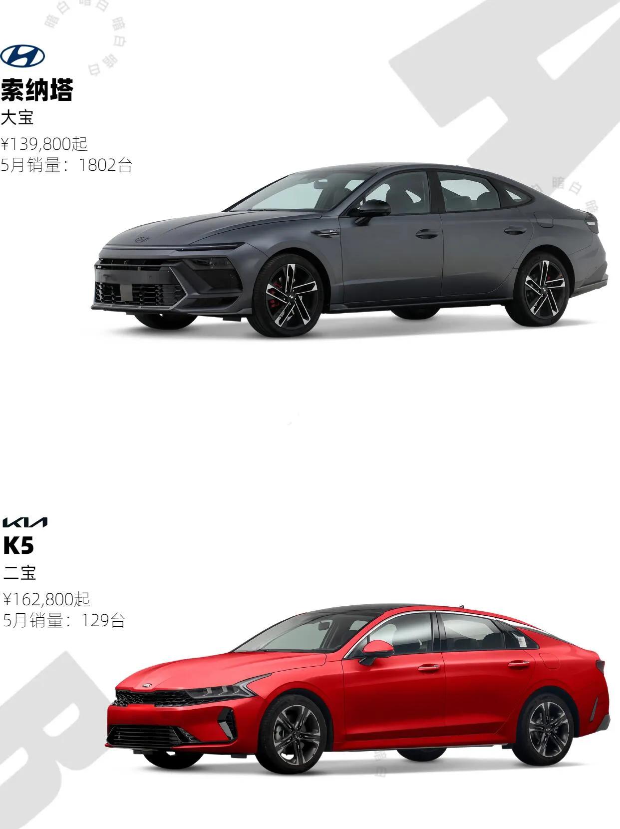 当初索纳塔，K5，迈锐宝被网友们戏称为D丝三宝。如今迈锐宝停产，索纳塔十一代与K