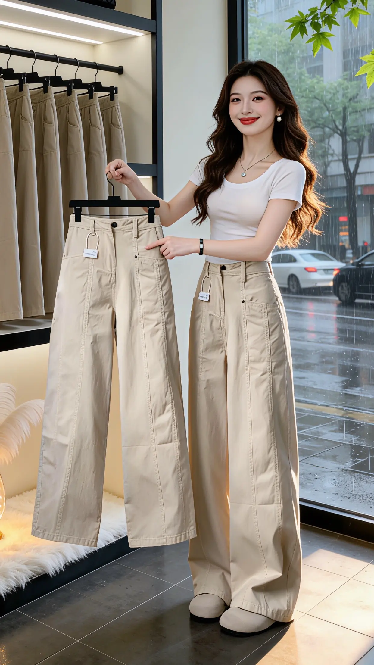 这才是女生们想找的裤子吧 适合小个子的裤子分享 女生工装直筒裤 早春穿...