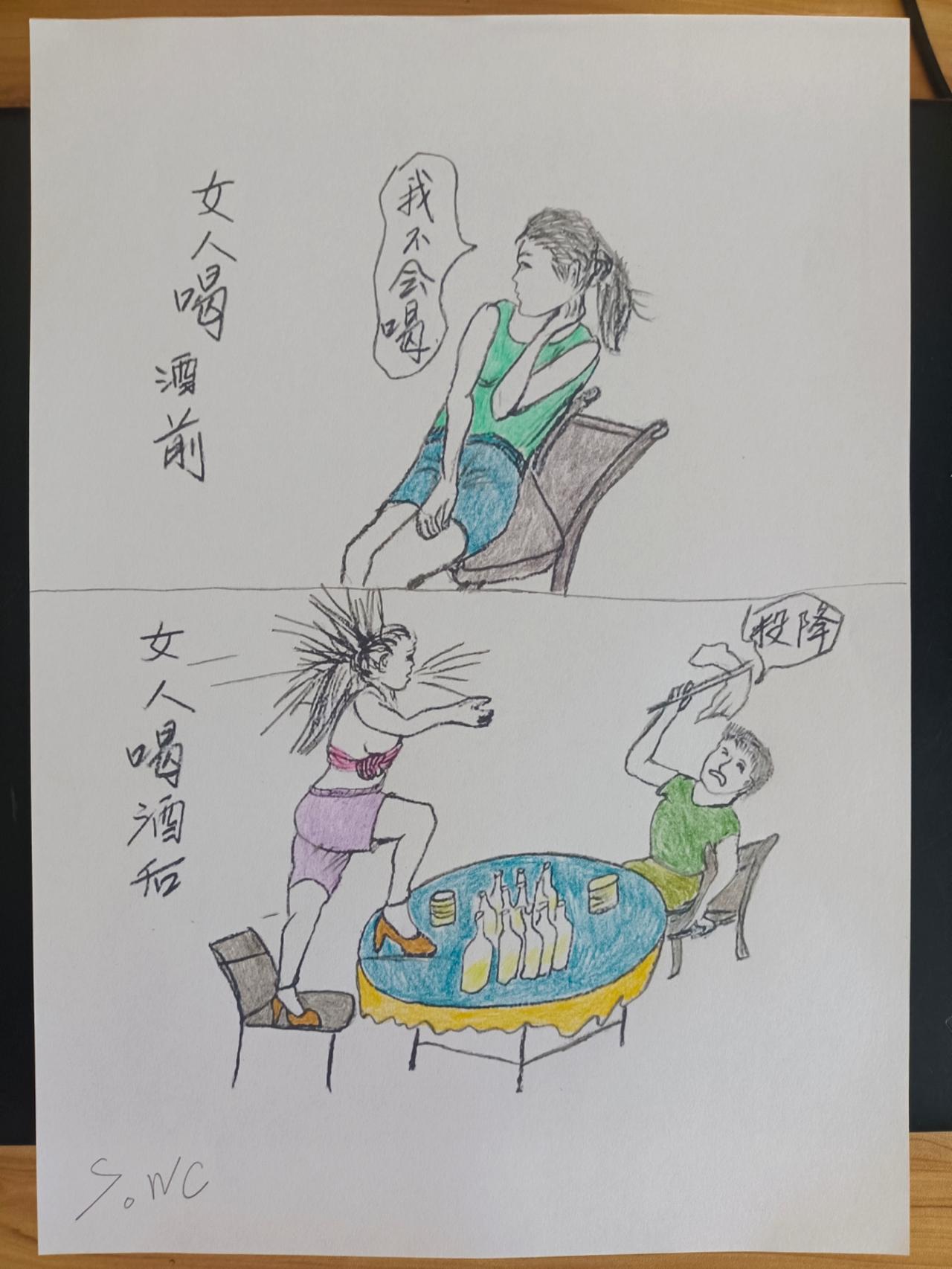 女人喝酒 #还有谁 😂