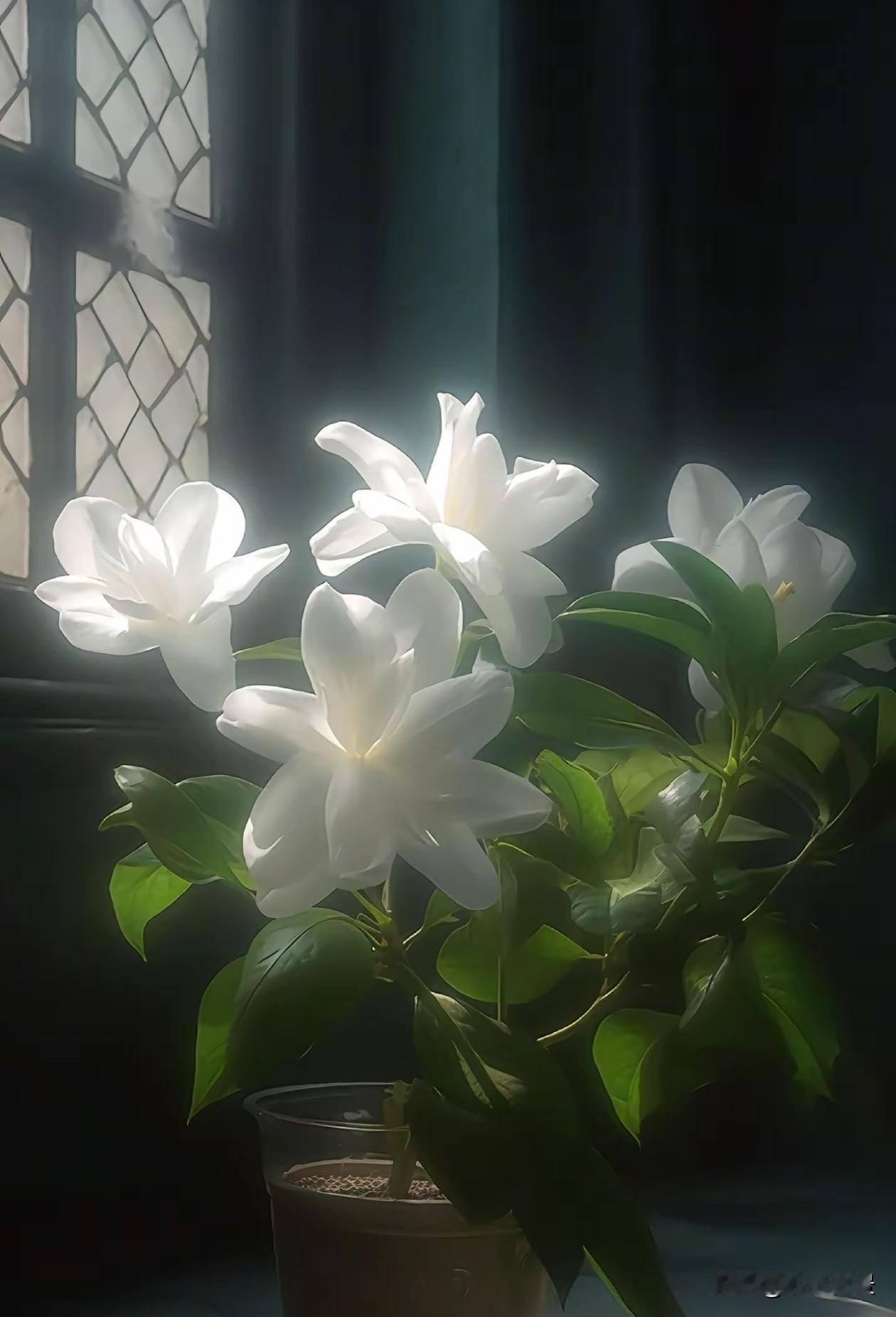 就像这朵栀子，在光影里慢慢舒展，我们也该在自己的节奏里，慢慢自愈，慢慢发光。栀子