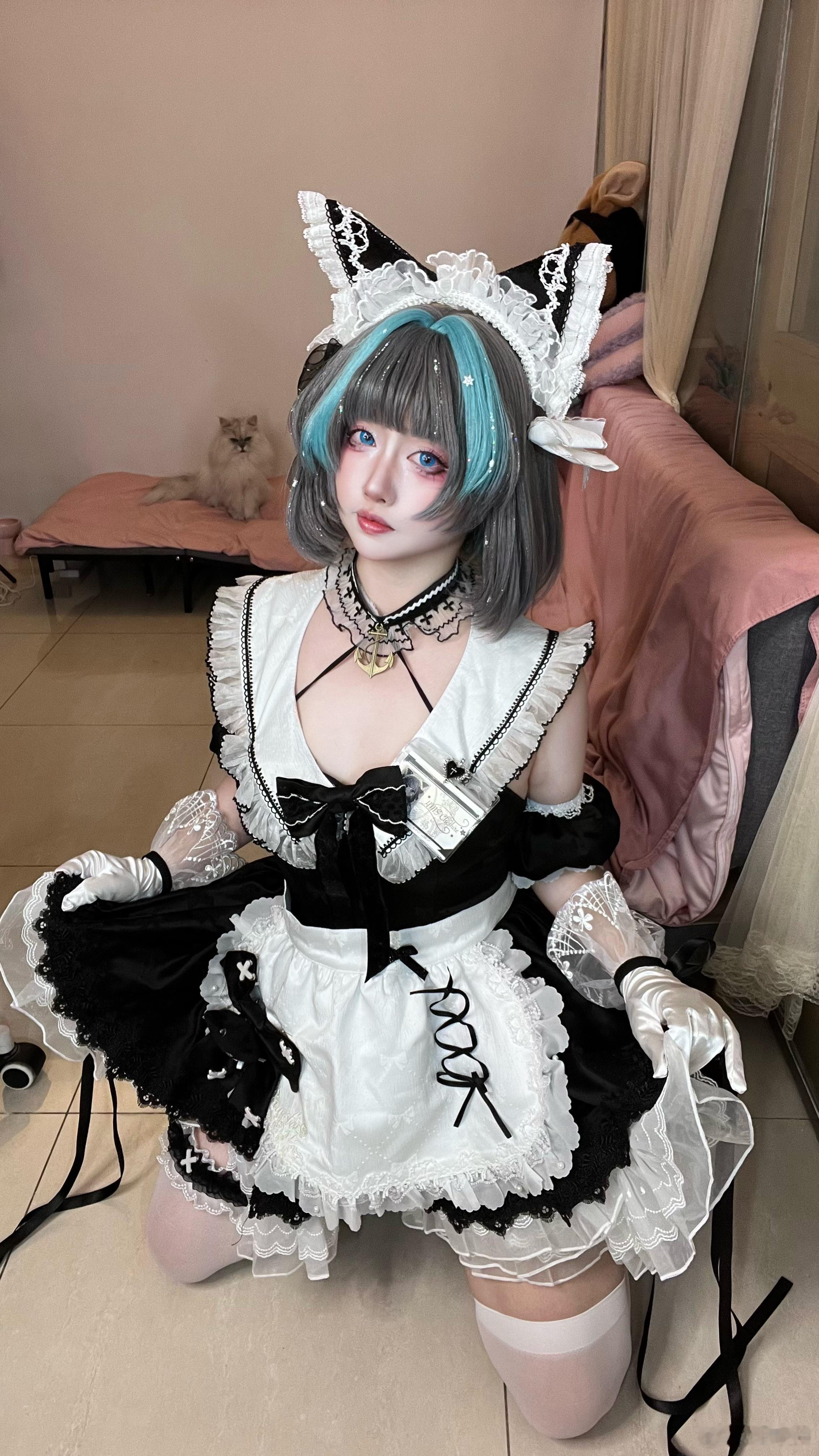 白丝猫猫cosplaycos碧蓝航线碧蓝航线柴郡猫 ​​​