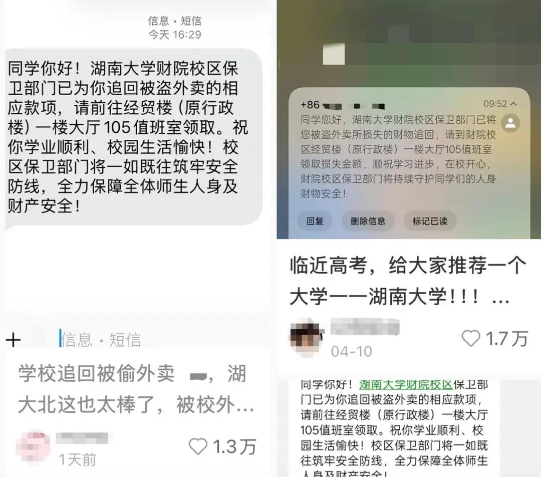 以前总觉得高校保卫处就是看大门的，湖大这波操作直接刷新认知：不推诿、不敷衍，抓到