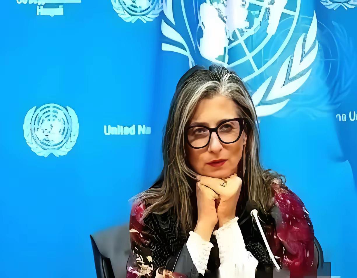 联合国里，终于来了个狠人。
一个叫阿尔巴内塞的女人，当着全世界的面，把一份报告直