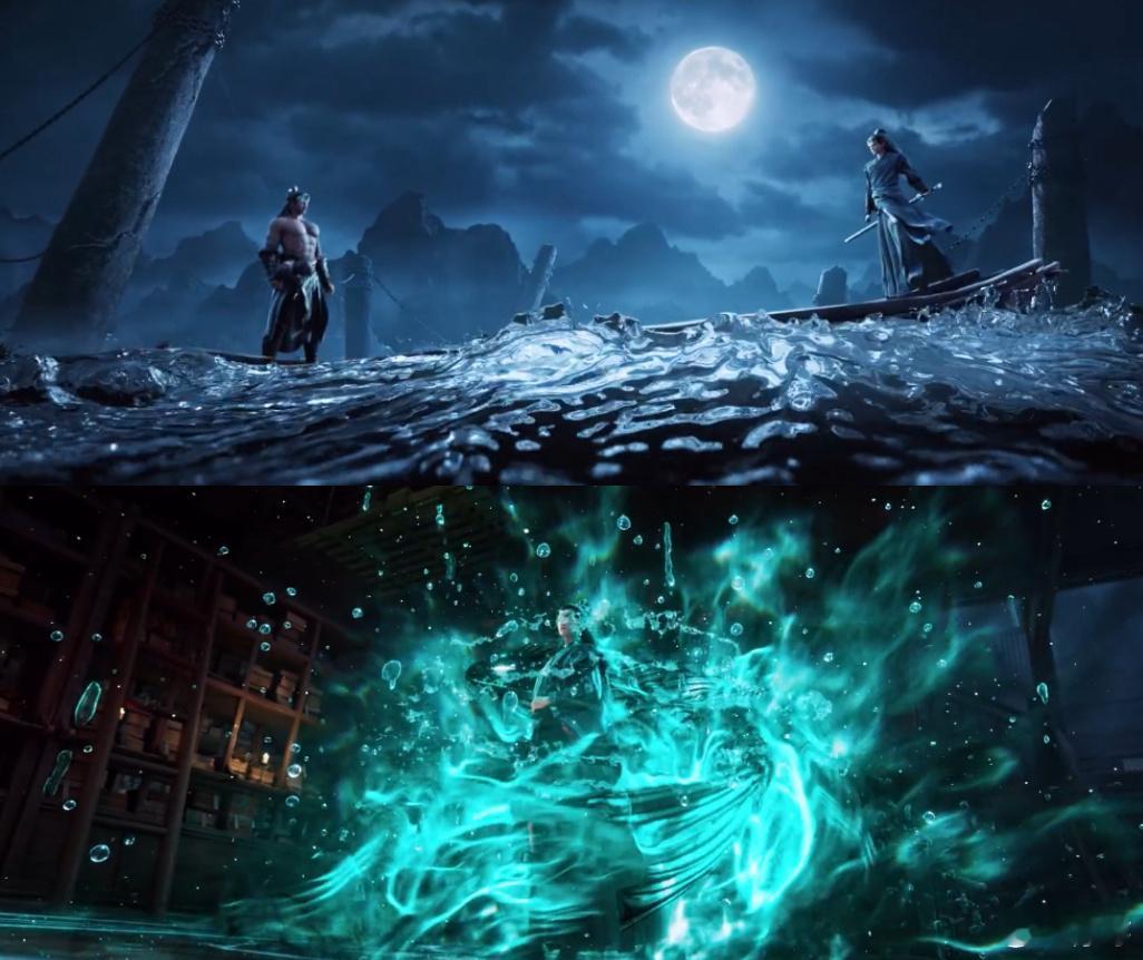 剑来群像六卷四十六个角色 水墨粒子渲染的质感绝了！每个身影都鲜活立体，在自己的命