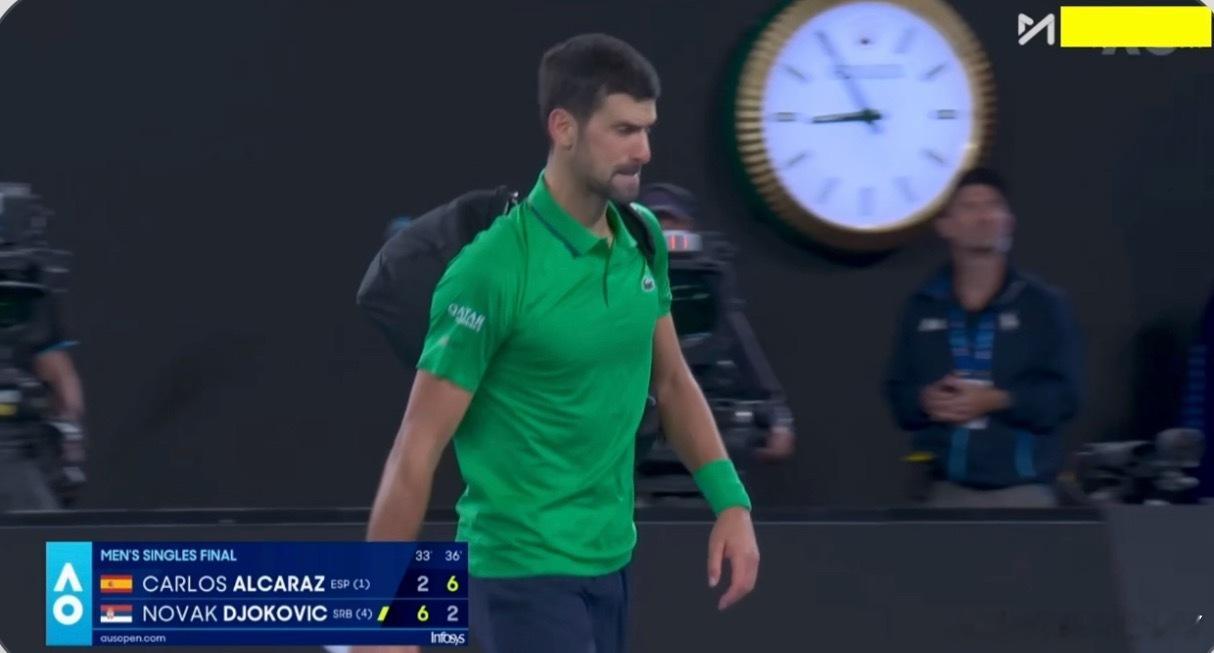 德约科维奇1-1阿尔卡拉斯（6-2 2-6）对 就这样你一局我一局然后第五局披头