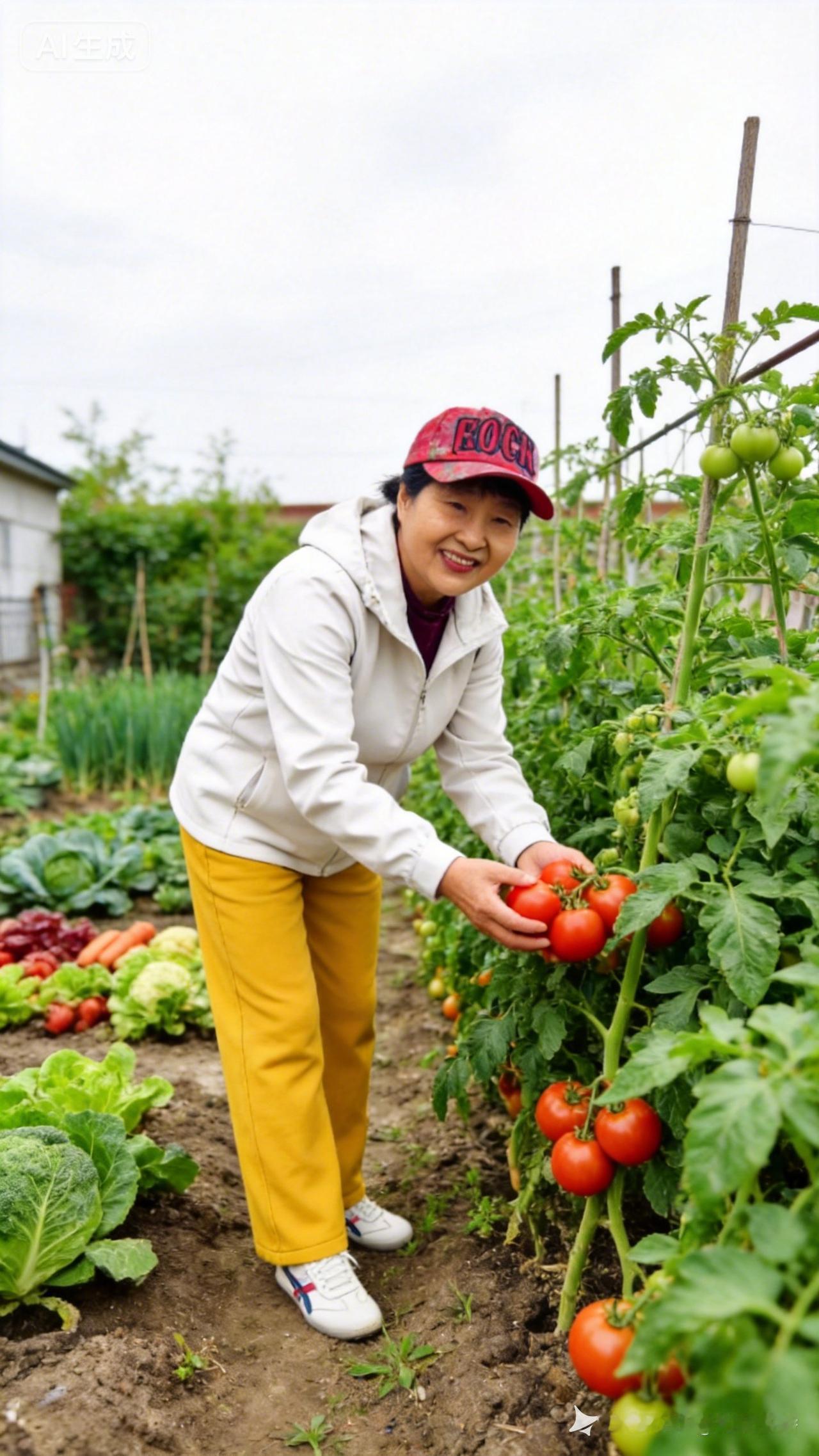 🌱 采摘新鲜蔬菜，享受田园的乐趣！🌿🍅🥦🥕