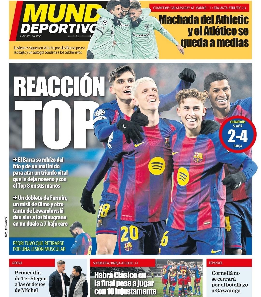 世体：巴塞罗那克服了寒冷天气和糟糕的开局，取得了一场关键的胜利，这使他们升至第九