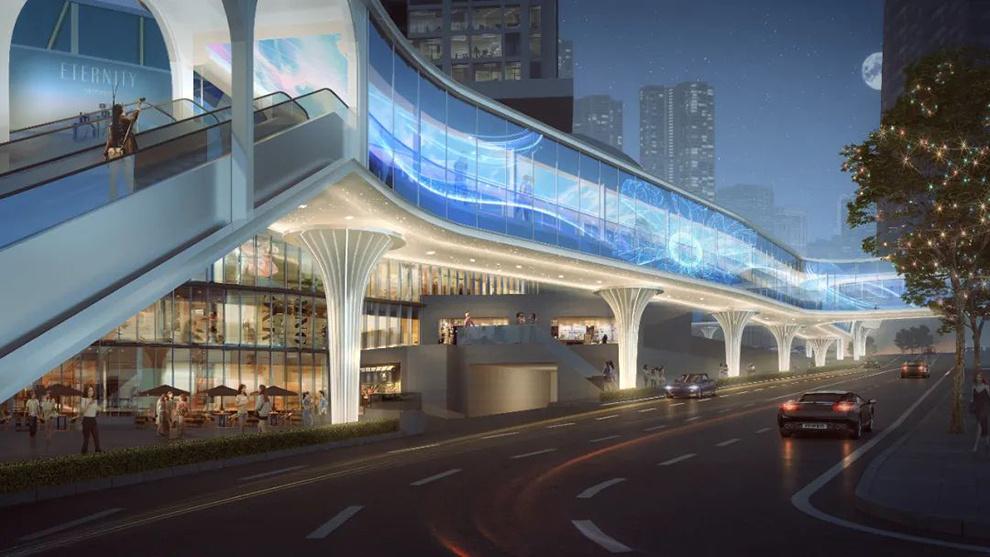 观音桥商圈，这是要把南坪按在地上摩擦啊？

观音桥商圈空中连廊项目，正在火热的施