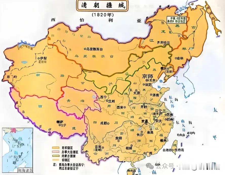 喜欢这只肥美的母鸡
    闲着没事，就来欣赏这幅《清朝疆域》地图，这应该是当时