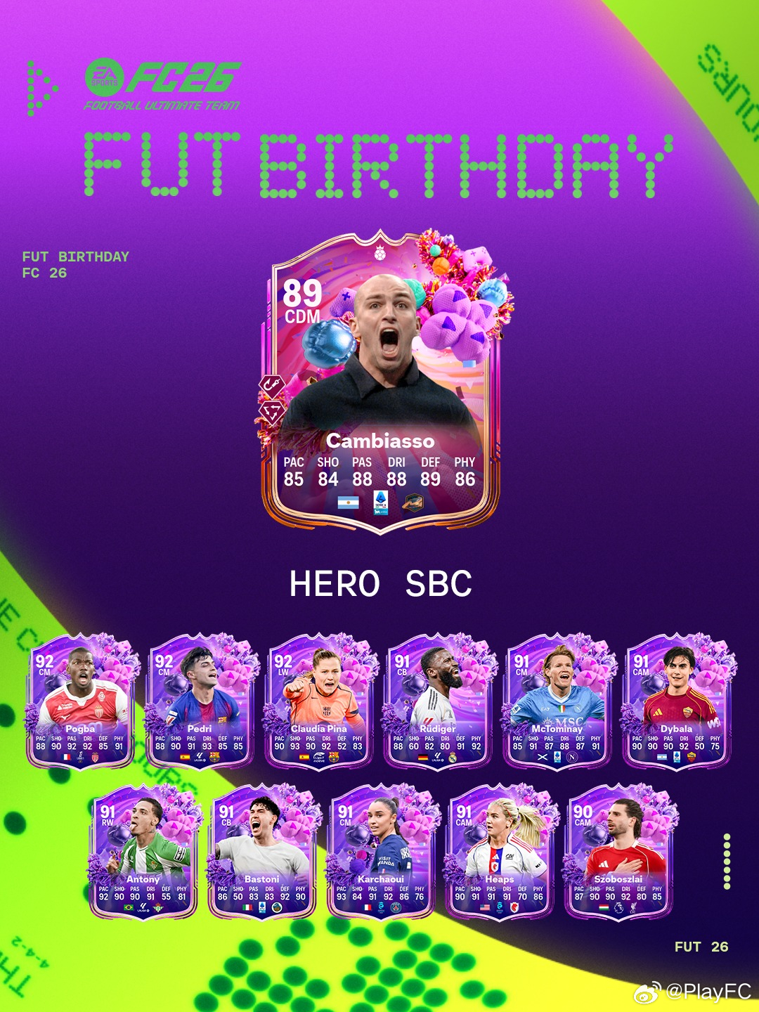 3月14日【新增 SBC】共 6 个：1. FUT 生日挑战 3｜1 个挑战2.
