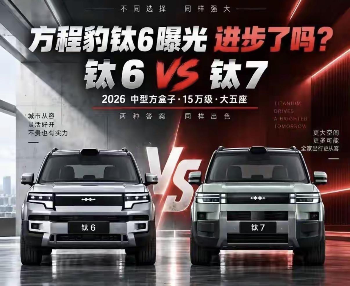 方程豹钛6会卖多少钱？对比钛7肯定值得期待【来自懂车帝车友圈】