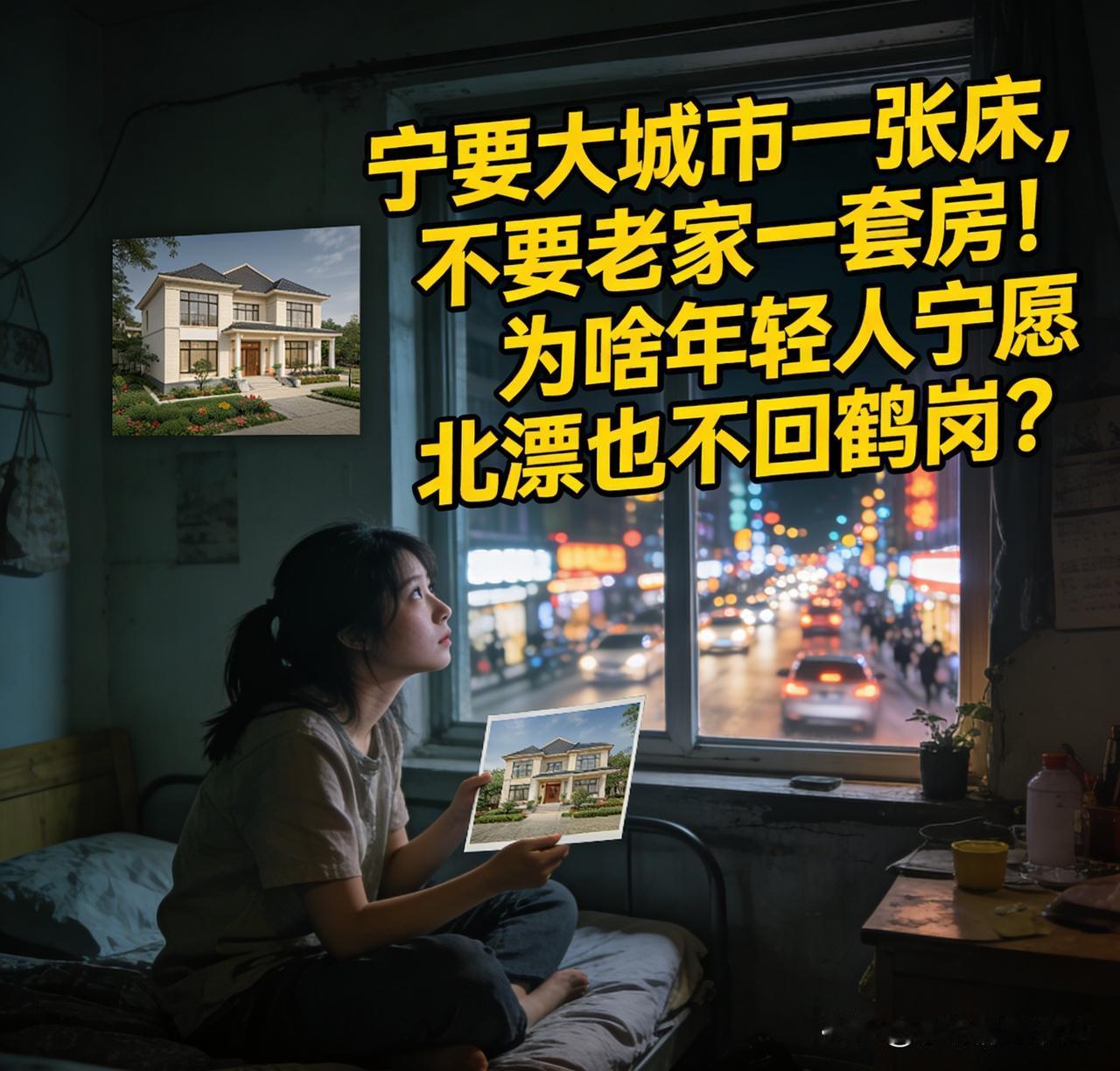宁要大城市一张床，不要老家一套房！为何年轻人宁愿北漂也不回鹤岗？

      