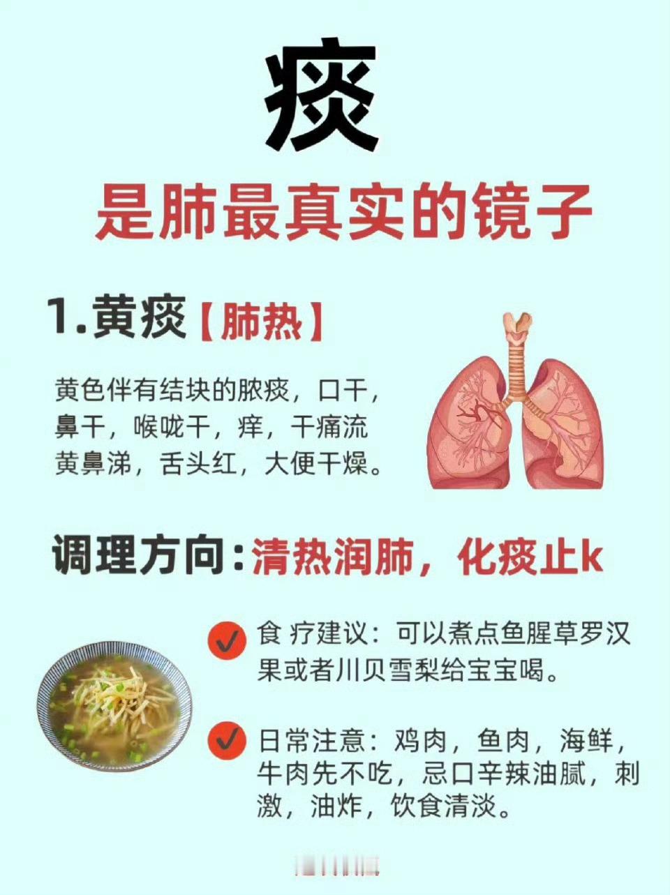 痰是肺的镜子，附化痰饮➕咳痰小妙招 ​​​