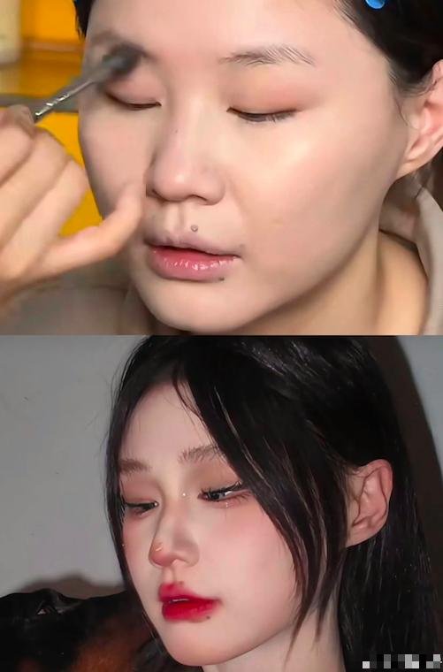 金靖的这个网红妆容，真的有人觉得好看吗？？？

自从金靖把自己的这幅妆容照片发出